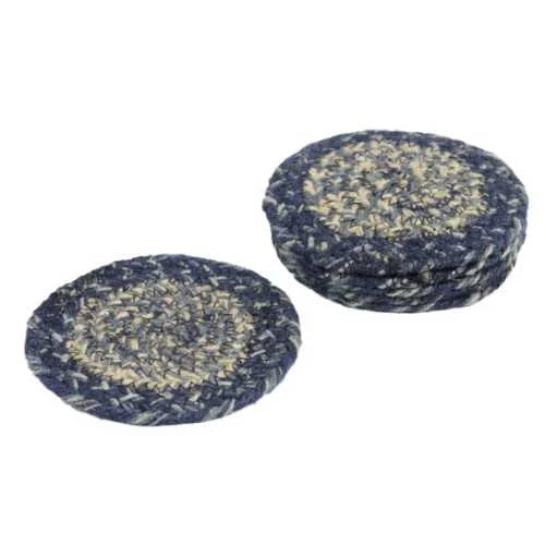 Set of 4 Sustainable Handmade Jute Coasters for Dining