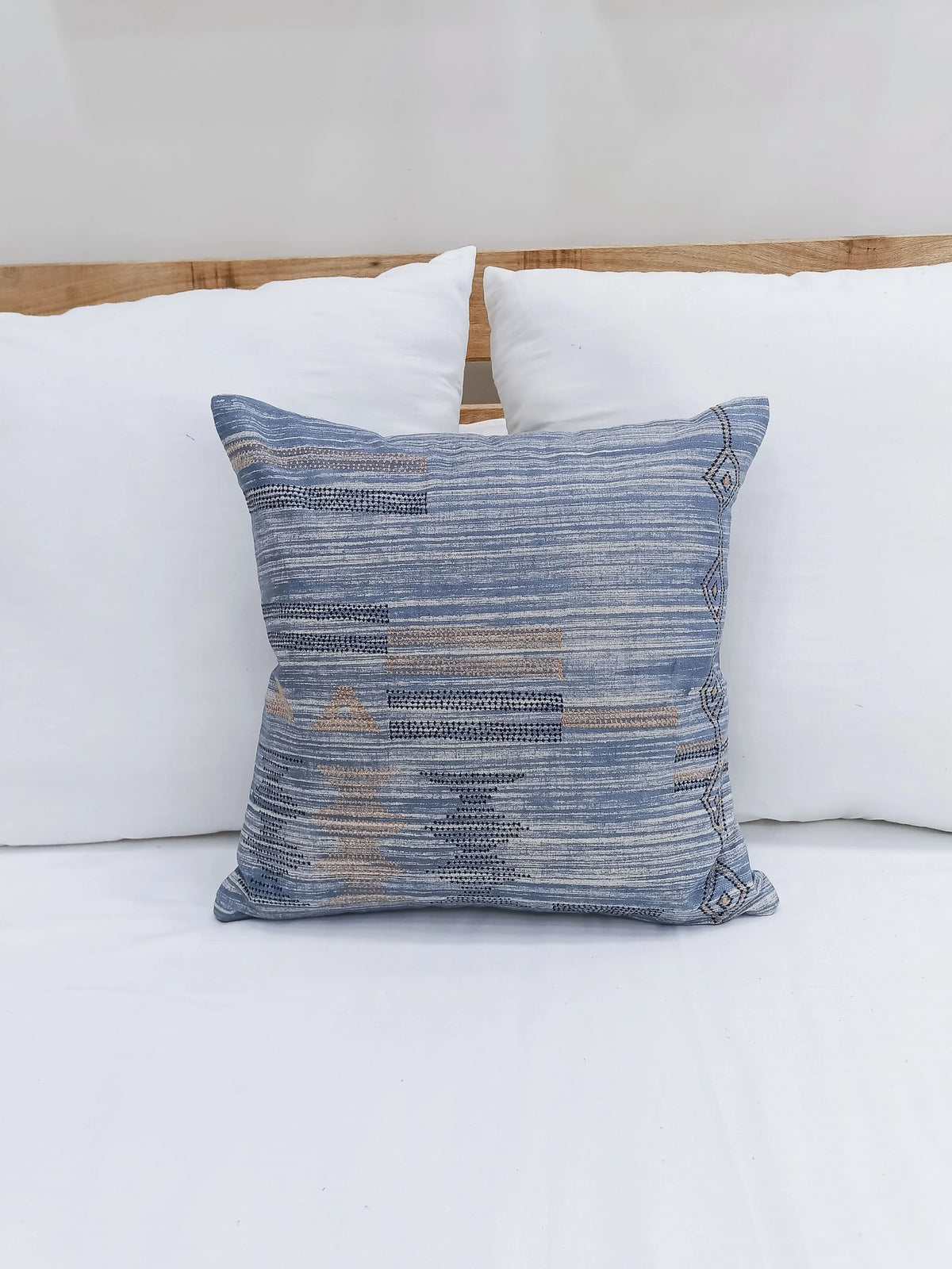 Infiniti Blue Embroidered Cushion cover