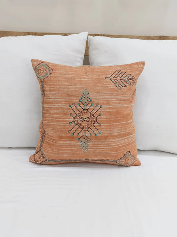 Pumpkin Spice Embroidered Cushion Cover