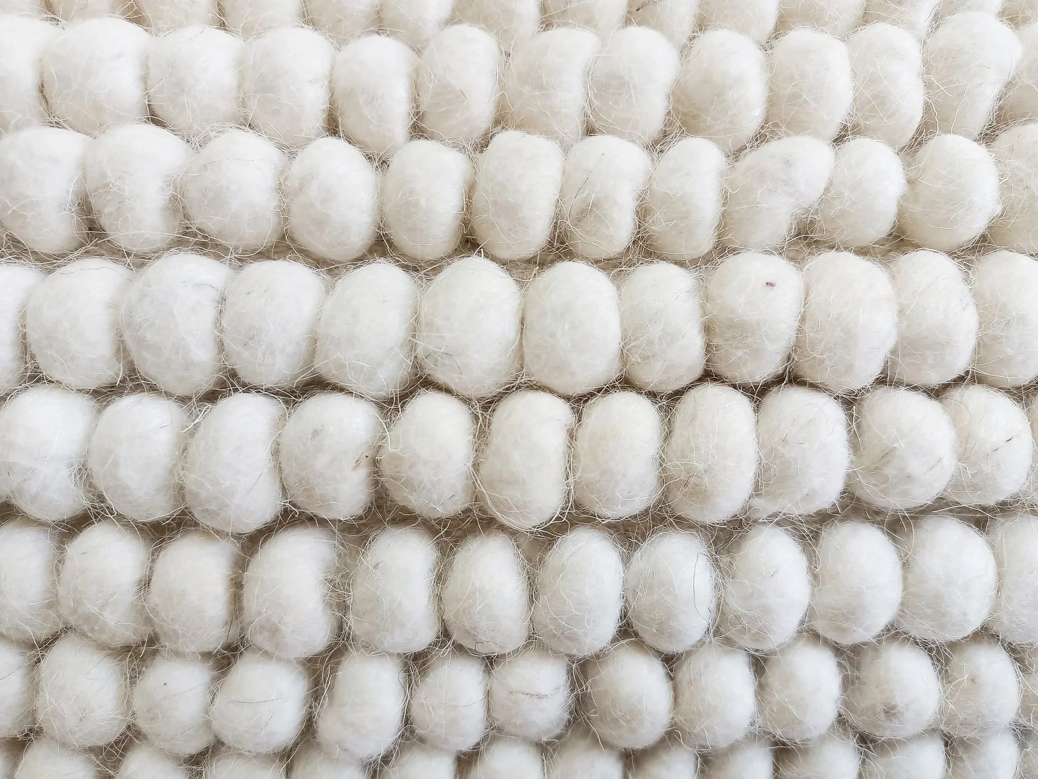 Cream Handwoven Wool Cushion Cover