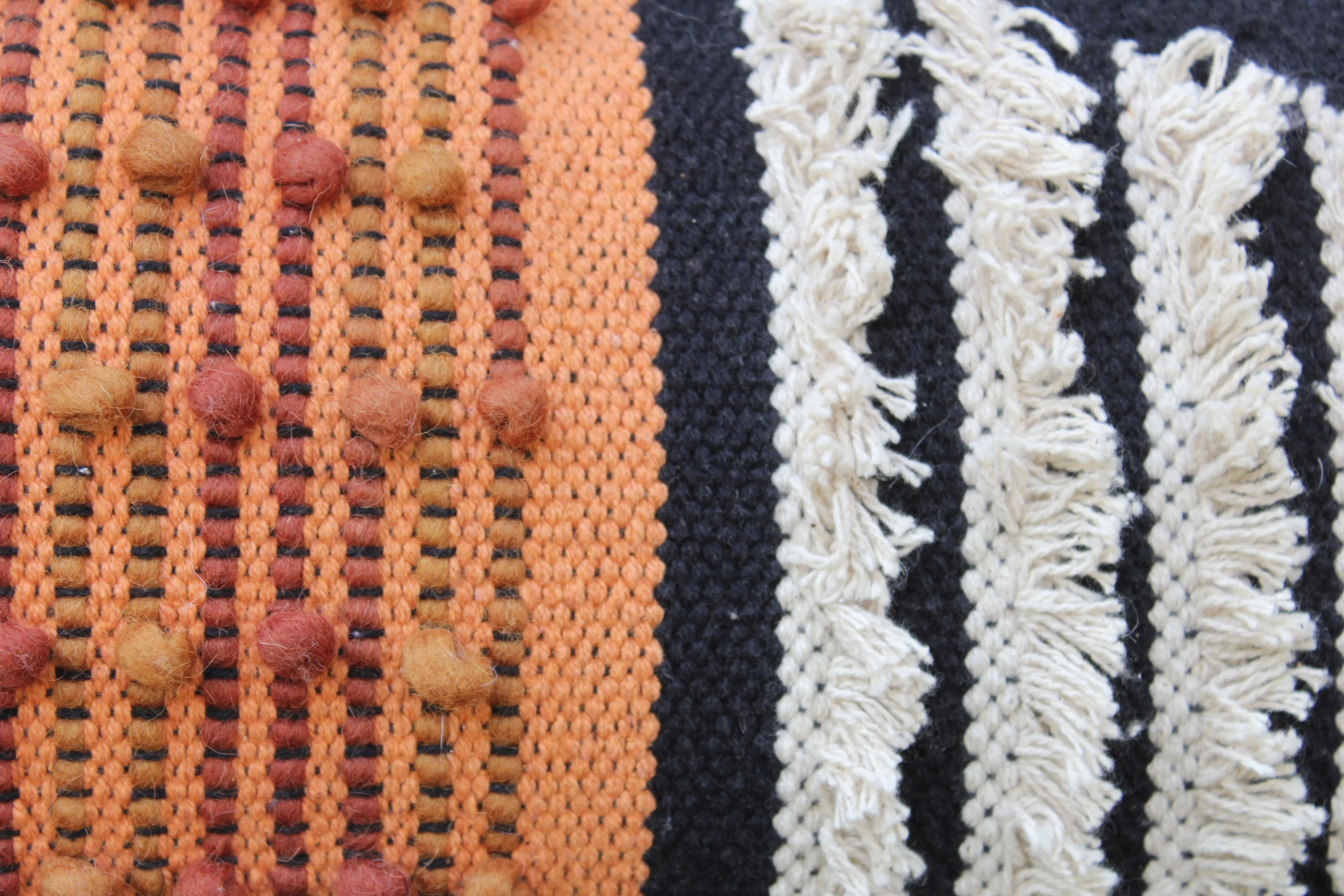 Handwoven lumbar sofa cushion cover