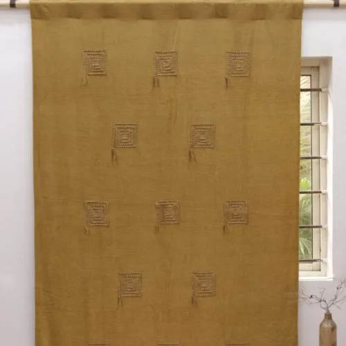 Chenille Embroidered Boho Curtain – Artistic Elegance