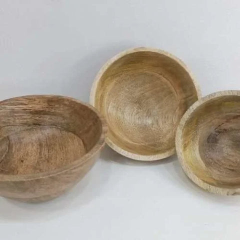 Set of 3 Wooden Christmas Bowls | Urban Adorn Tableware