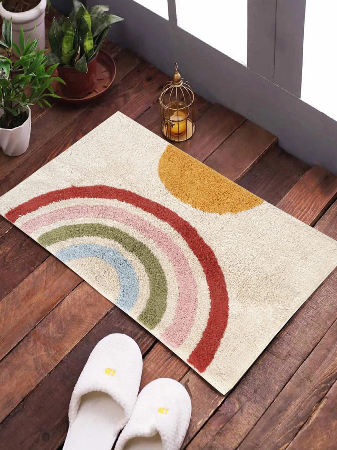 Rainbow Bath Mat Tufted Bath Rug