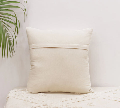 Woven textured square cushion cover