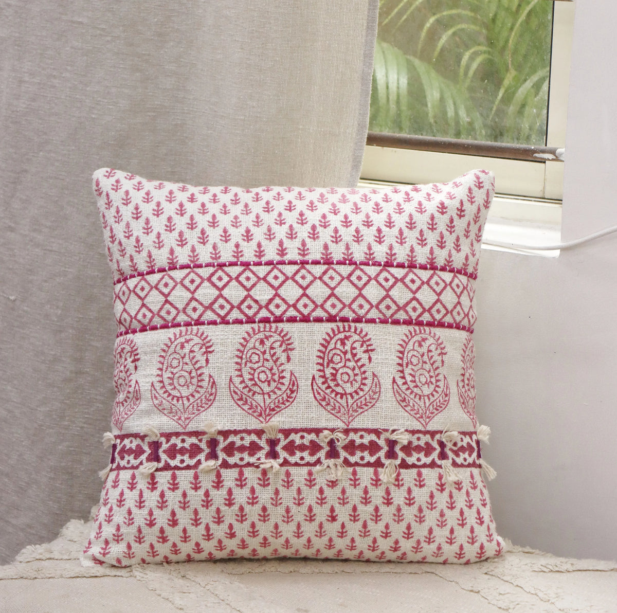 Indian hand block Printed cushion cover