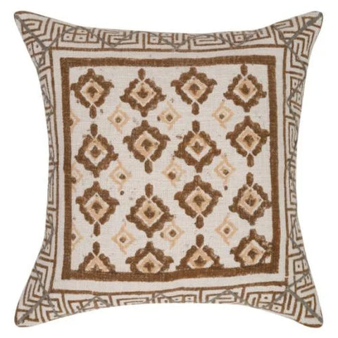 Ethnic Indian Block Print Cushion Cover - Modern Elegance