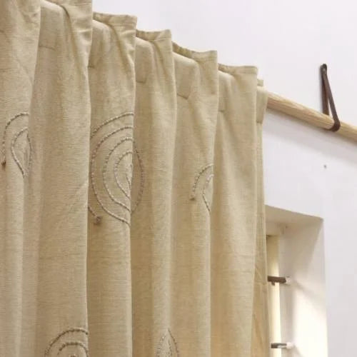 Custom Chenille Curtain: Embroidered Home Elegance