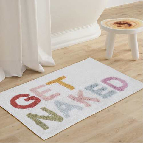 Get Naked Bathmat - Premium Tufted Cotton Bathroom Rug