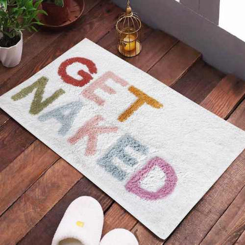 Get Naked Bathmat - Premium Tufted Cotton Bathroom Rug