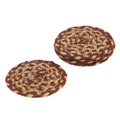 Handwoven Jute Coasters (Set of 4) - Rustic Dining Touch