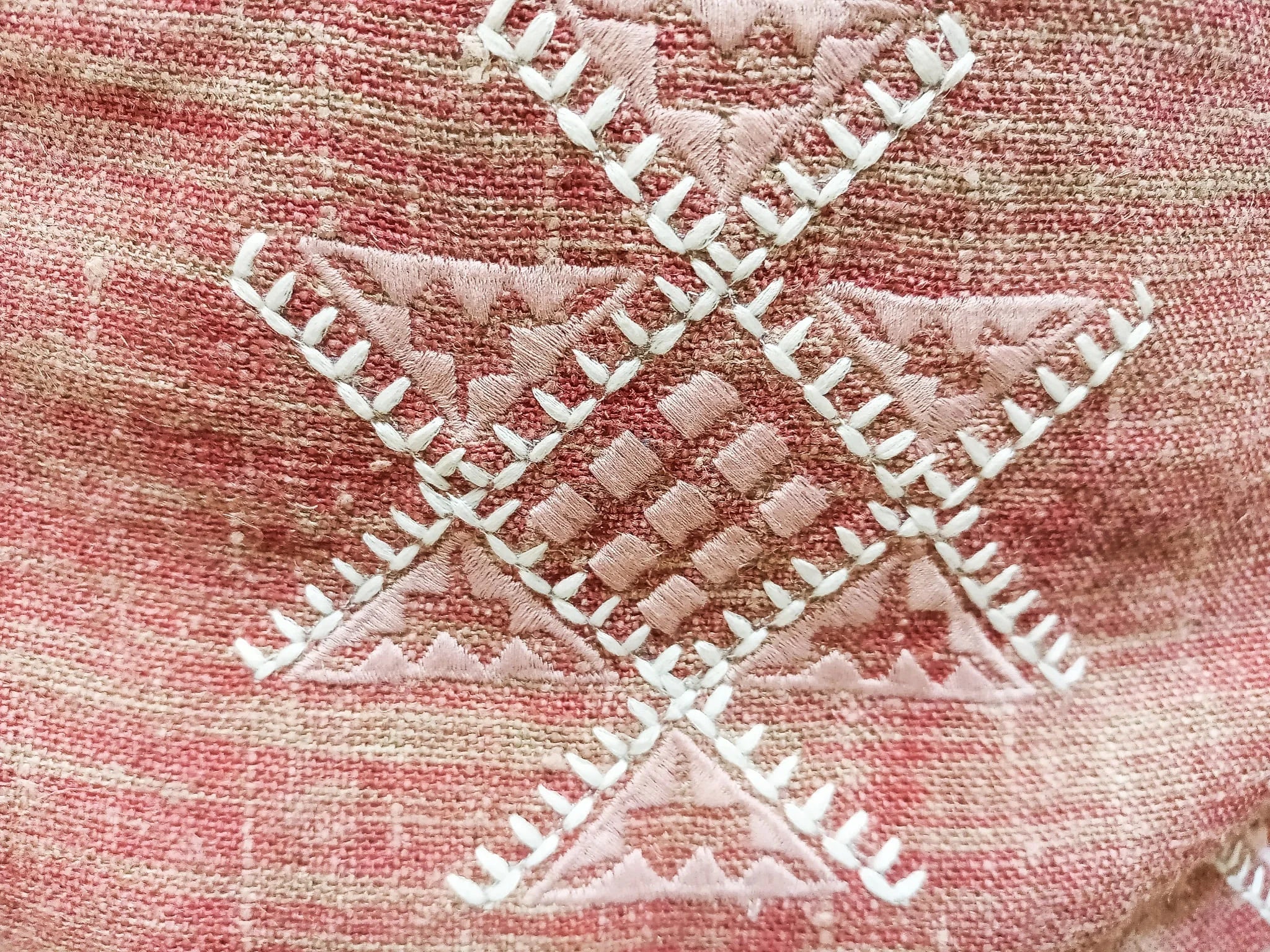 Boho Pink Linen Cushion Cover