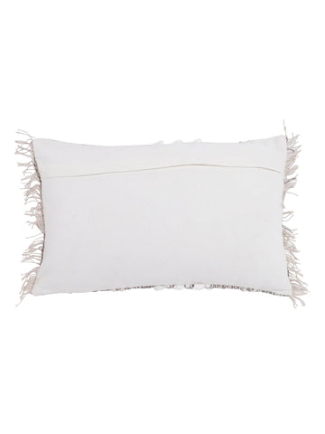 Ivory & Grey Cotton/Wool Cushion Cover