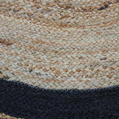 Artisan-Crafted Circular Elegance: Braided Jute Floor Rug