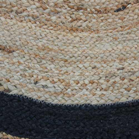 Artisan-Crafted Circular Elegance: Braided Jute Floor Rug