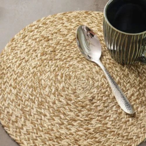 Set of 4 Jute Rope Round Placemats | Maritime Elegance for Dining