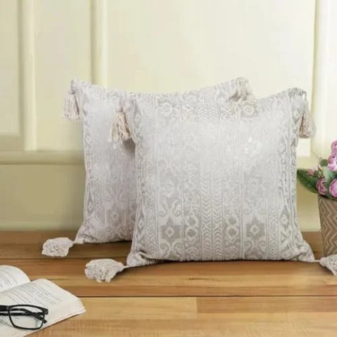 Silver Foil Printed Cushion Cover: Luxurious Home Accessory