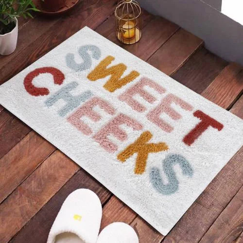 Sweet Cheeks Bath Mat - Hand-Tufted Cotton Bathroom Delight