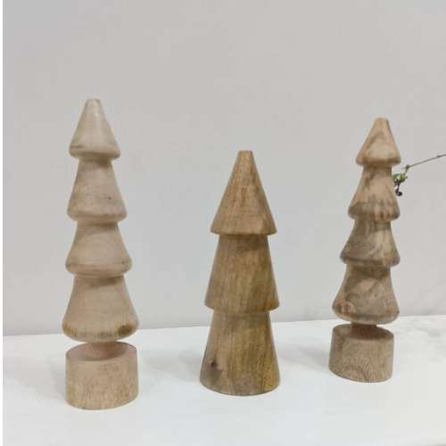 Artisanal Christmas Trio: Set of 3 Wooden Christmas Items