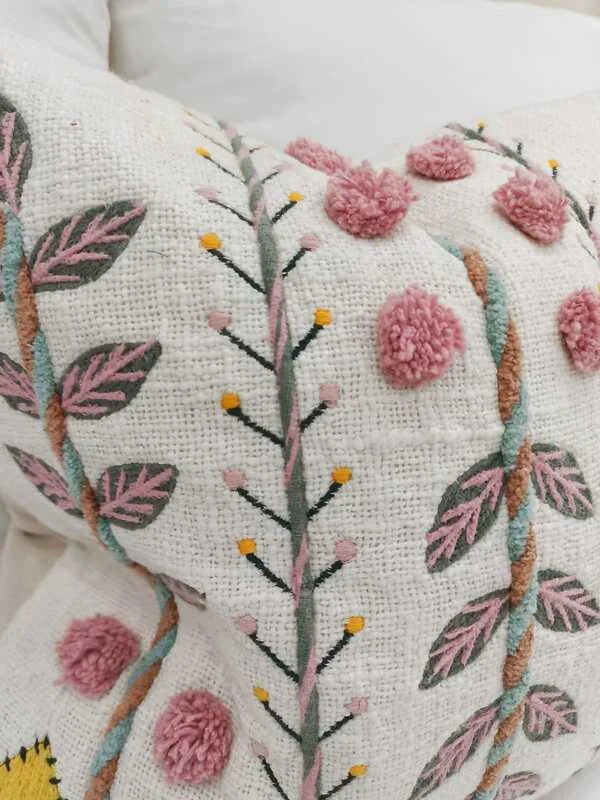 Decorative handmade Embroidered Cushion Cover