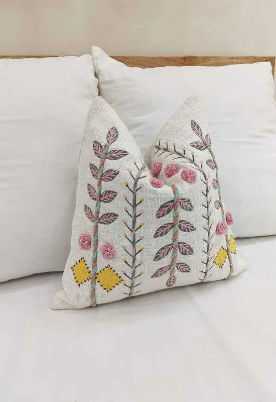 Decorative handmade Embroidered Cushion Cover