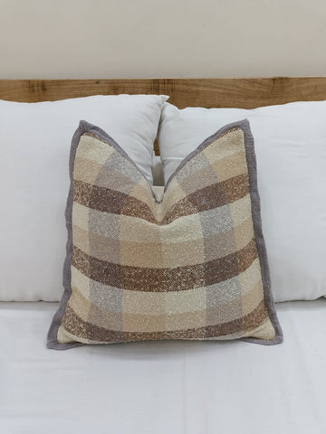 Check Pattern Cotton Cushion Cover