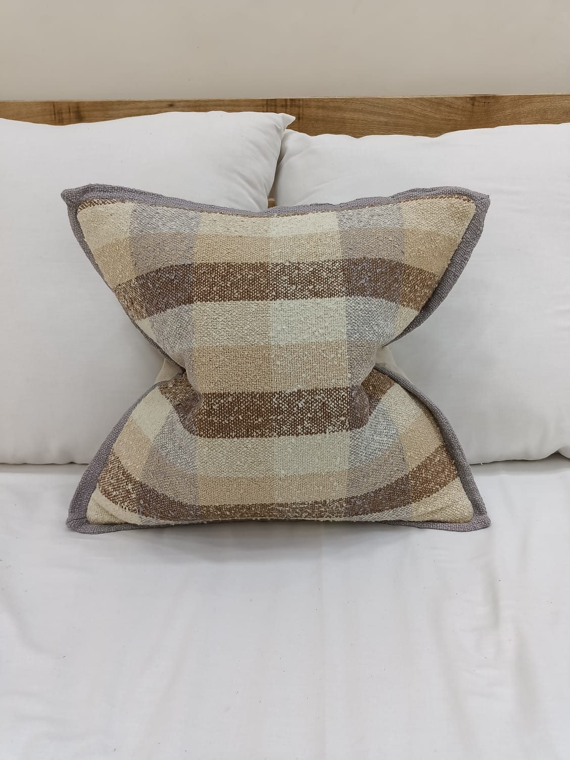 Check Pattern Cotton Cushion Cover