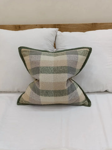 Check Pattern Cotton Cushion Cover