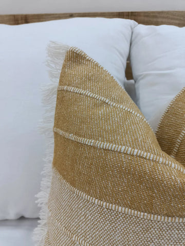 Textured Boho fringes  Cotton Cushion Cover